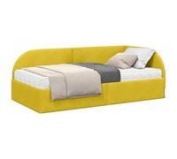vidaXL Estructura de Cama Esquina con Colchón Manual 2 pcs Amarillo,