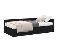 vidaXL Estructura de Cama Esquina con Colchón Otro 2 pcs Verde Tela, Marcos de Cama rectangulares Modernos y duraderos para el Dormitorio, Plataforma de Descanso asequible, cabecero montado en la par