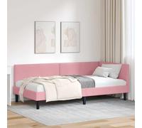 vidaXL Estructura de cama esquinera - Muebles modernos de terciopelo con madera ingeniada y cabecero ajustable para el dormitorio