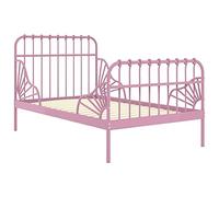 Estructura Cama Extensible Sin Colchón Metal Rosa 80x130/200 Cm Vidaxl