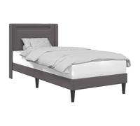 vidaXL Estructura de Cama Gris 100 x 200 cm Cuero sintético, Cama Moderna para Dormitorio, Plataforma Elegante, diseño Resistente, Experiencia de sueño refinada