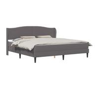 vidaXL Estructura de Cama Gris 180 x 200 cm Cuero sintético