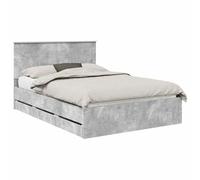 vidaXL Estructura de cama Madera ingenieril Gris Concreto 160 x 200 cm Diseño moderno