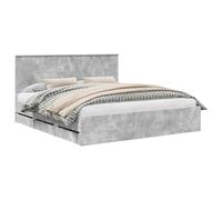 vidaXL Estructura de Cama Gris Concreto 180 x 200 cm Madera Ingenieril, Juego de Dormitorio Moderno, Estructura de Cama contemporánea, Muebles Elegantes, Soporte ergonómico del colchón
