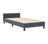 vidaXL Estructura de Cama Gris Oscuro 100x200 cm Terciopelo