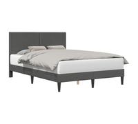 vidaXL Estructura de Cama Gris Oscuro 140 x 200 cm Tela de Pana, Muebles de Dormitorio Modernos, Marco de Cama Rectangular Resistente, Corduroy Duradero, contrachapado versátil