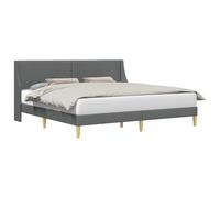 vidaXL Estructura de Cama Gris Oscuro 180 x 200 cm Terciopelo, Elegante Marco de Cama de Terciopelo, Base de contrachapado Duradera, Estilo Moderno para Interiores, diseño contemporáneo