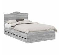 vidaXL Estructura de cama 120 x 200 cm Gris Sonoma Madera Ingenieril Moderna