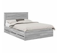 vidaXL Estructura de Cama Gris Sonoma 150 x 200 cm Madera Ingenieril, Dormitorio, Rectangular, Diseño Moderno, Muebles Elegantes, Colores neutros, Consejos para optimizar el Espacio, Artículos de DEC