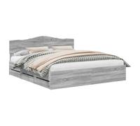 vidaXL Estructura de Cama Gris Sonoma 180 x 200 cm Madera Ingenieril, Dormitorio, Rectangular, Diseño Moderno para Espacios Elegantes, con Soluciones de Almacenamiento Integradas, Paleta de Colores R