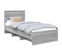 vidaXL Estructura de Cama Gris Sonoma 80 x 200 cm Madera de ingeniería, Cama Rectangular de Madera Moderna, diseño Minimalista Duradero para Dormir cómodo, Ideal para tu Dormitorio