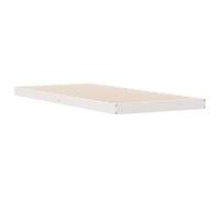 vidaXL Estructura de Cama Individual Blanca | Diseño Minimalista de Madera de Pino para Dormitorio Compacto 90 x 210 cm, Ensamblaje Fácil, Ideal para Dormir una Persona, Muebles Duraderos con ACAB