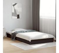 vidaXL Estructura de Cama Individual de Madera de Ingeniería Negra 100x200 cm - Muebles de Dormitorio, Somier, Cama de Palets