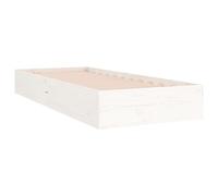 vidaXL Estructura de Cama Individual Somier Dormitorio Base Habitación Muebles Mobiliario Hogar Cuarto Descanso Madera Maciza Blanco 90x190 cm