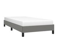 vidaXL Estructura de Cama Individual Somier Tapizado Dormitorio Base Habitación Muebles Mobiliario Hogar Cuarto Descanso de Tela Gris Oscura 90x200 cm