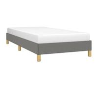 vidaXL Estructura de Cama Individual Somier Tapizado Dormitorio Base Habitación Muebles Mobiliario Hogar Cuarto Descanso de Tela Gris Oscura 90x200 cm