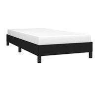 vidaXL Estructura de Cama Individual Somier Tapizado Dormitorio Base Habitación Muebles Mobiliario Hogar Cuarto Descanso de Tela Negra 90x200 cm