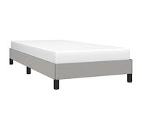 vidaXL Estructura de Cama Individual Somier Tapizado Dormitorio Base Habitación Muebles Mobiliario Hogar Cuarto Descanso de Tela Gris Claro 100x200 cm