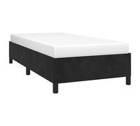vidaXL Estructura de Cama Individual Somier Tapizado Dormitorio Habitación Muebles Mobiliario Cuarto Descanso de Terciopelo Negra 90x200 cm