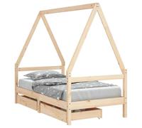 vidaXL Estructura de Cama Infantil con cajones Madera de Pino 80x160cm