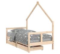 vidaXL Estructura de Cama Infantil con cajones Madera de Pino 80x160cm