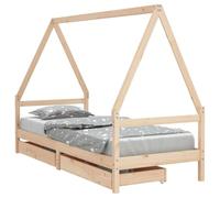 vidaXL Estructura de Cama Infantil con cajones Madera Pino 90x190 cm