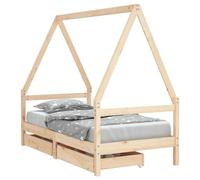 vidaXL Estructura de Cama Infantil con cajones Madera de Pino 80x160cm