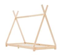 Vidaxl estructura de cama infantil de madera maciza de pino 70x140 cm