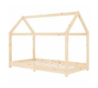 Vidaxl estructura de cama infantil de madera maciza de pino 70x140 cm