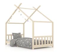 Vidaxl estructura de cama infantil de madera maciza de pino 90x200 cm