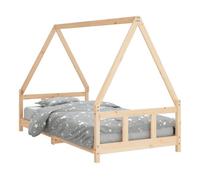 Vidaxl estructura de cama infantil madera maciza de pino 90x190 cm