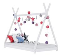 vidaXL Estructura de Cama Infantil Madera Maciza Pino Blanca 90x200 cm
