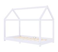 vidaXL Estructura de Cama Infantil Mueble para Habitación Dormir Cuarto de Niños Blanco 70x140 cm Madera Maciza de Pino