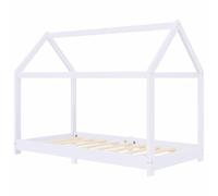 vidaXL Estructura de Cama Infantil Mueble para Habitación Dormir Cuarto de Niños Blanco 80x160 cm Madera Maciza de Pino