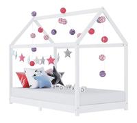vidaXL Estructura de Cama Infantil Mueble para Habitación Dormir Cuarto de Niños Blanco 90x200 cm Madera Maciza de Pino