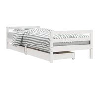 vidaXL Estructura Cama Infantil y cajones Madera Pino Blanco 90x190 cm