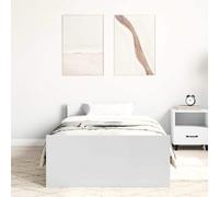 vidaXL Estructura de Cama Madera de ingeniería Blanca 100x200 cm