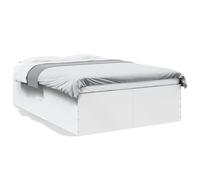 vidaXL Estructura de Cama Madera de ingeniería Blanca 120x200 cm, Muebles de Dormitorio, Camas, Cama Doble, Cama, somier, Cama de Panel