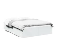 vidaXL Estructura de Cama Madera de ingeniería Blanca 135x190 cm