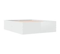 vidaXL Estructura de Cama Madera de ingeniería Blanca 150x200 cm, Muebles de Dormitorio, Camas, Cama Doble, Cama, somier, Cama de Panel