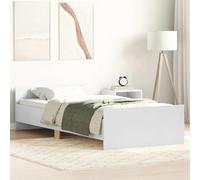vidaXL Estructura de Cama Madera de ingeniería Blanca 75x190 cm