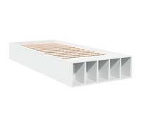 vidaXL Estructura de Cama Madera de ingeniería Blanca 90x190 cm, Cama, armazón de Cama, Cama Individual, Base de Cama, Marco de Cama