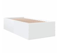 vidaXL Estructura de Cama Madera de ingeniería Blanca 90x190 cm, Muebles de Dormitorio, Camas, Cama Individual, Cama, somier, Cama de Panel