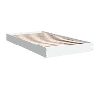 vidaXL Estructura de cama de madera de ingeniería blanca 90x190 cm - Cama individual