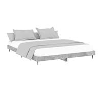 vidaXL Estructura de Cama Madera de ingeniería Gris hormigón 120x200cm