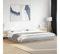 vidaXL Estructura de Cama Madera de ingeniería Gris Sonoma 180x200 cm, Muebles de Dormitorio, Camas, Cama Doble, Cama, somier, Cama de palets