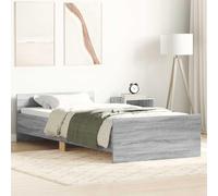 vidaXL Estructura de Cama Madera de ingeniería Gris Sonoma 90x200 cm