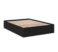 vidaXL Estructura de Cama Madera de ingeniería Negra 120x200 cm