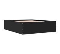 vidaXL Estructura de Cama Madera de ingeniería Negra 150x200 cm, Muebles de Dormitorio, Camas, Cama Doble, Cama, somier, Cama de Panel
