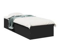 vidaXL Estructura de Cama Madera de ingeniería Negra 90x190 cm